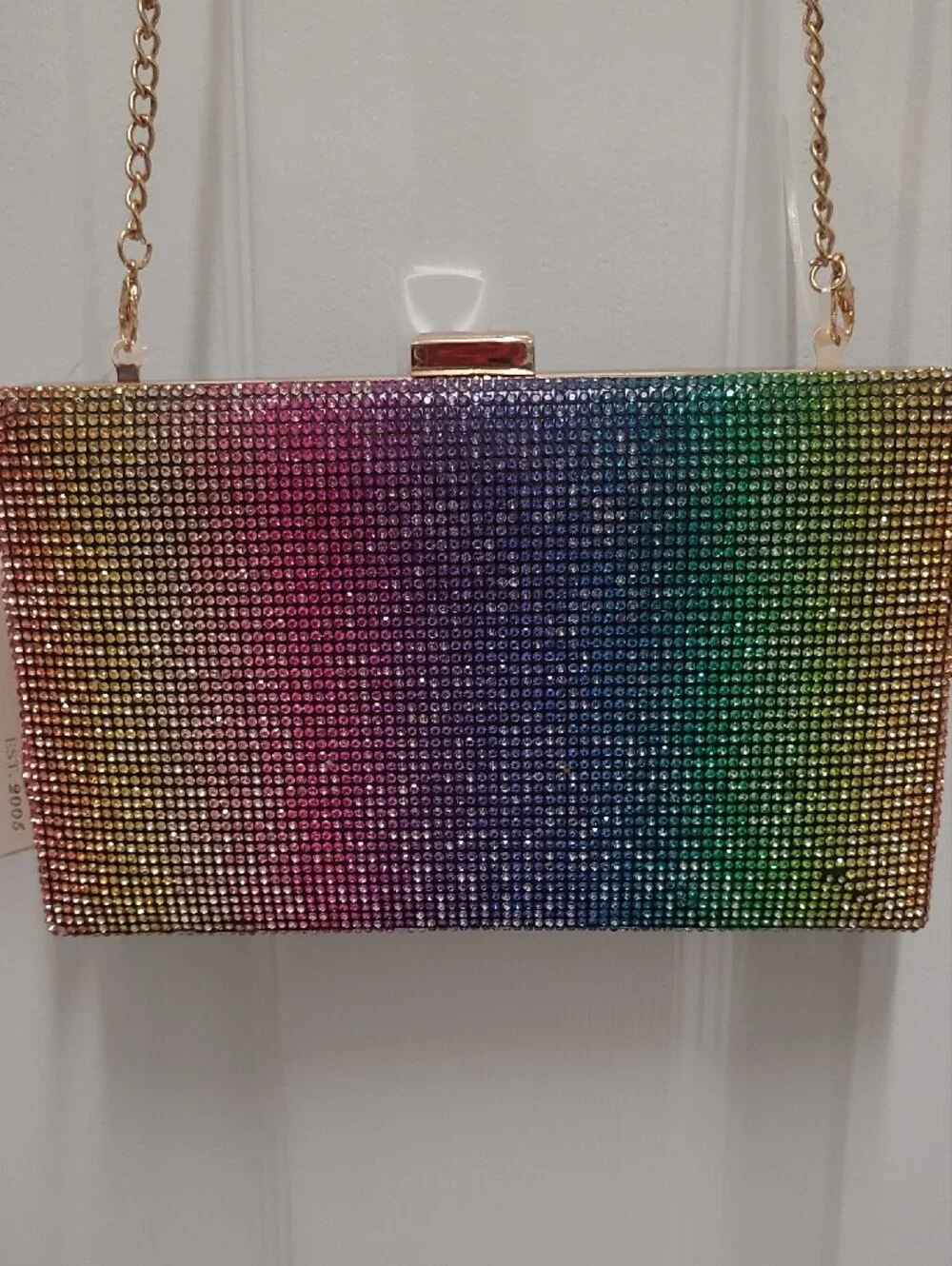 Vegan Rainbow Crystal Crossbody Bag
